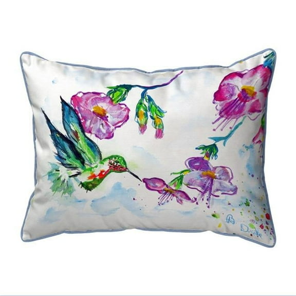 Betsy Drake SN713 11 x 14 in. Feeding Hummingbird Small Indoor & Outdoor Pillow
