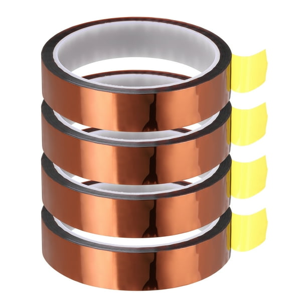 Cinta Térmica Uxcell, 4 Rollos 20mmx33m 108ft Cinta Resistente al Calor de Alta Temperatura para Sublimación, Prensa Térmica, Marrón