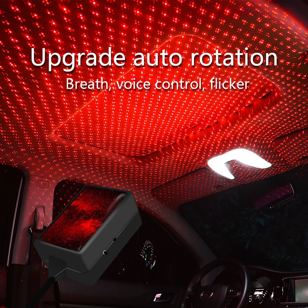 Atmosphere Light Super Bright USB LED Car Roof Star Light Auto Interior Voice Control Starry Ambient Projector Light