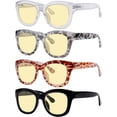 thumbnail image 1 of Eyekepper 4 Pack Oversized Blue Light Filter Glasses Women Computer Reading Glasses Yellow Tinted +0.50, 1 of 6