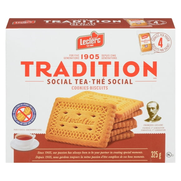 Leclerc Biscuits Thé Social Tradition 1905 325g / Biscuits en Boite