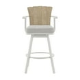 thumbnail image 2 of Hazel Outdoor Swivel Counter Stool in Aluminum with Teak Wood, 2 of 8