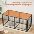 thumbnail image 3 of Noaman 63" Large Dog Crate Kennel for Medium Dogs, Black Iron Pet Cage with Top Cover & Divider, Indoor Playpen 63"L x 29.9"W x 31.9"H, 3 of 20