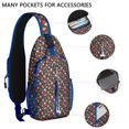 thumbnail image 2 of Sling Backpack,Dark Christmas Drink and Cookie Pattern Crossbody Bag with Water Bottle Holder,Waterproof Sling Bag for Men/Women with Chest Phone Holder for Hiking,Travel, 2 of 6