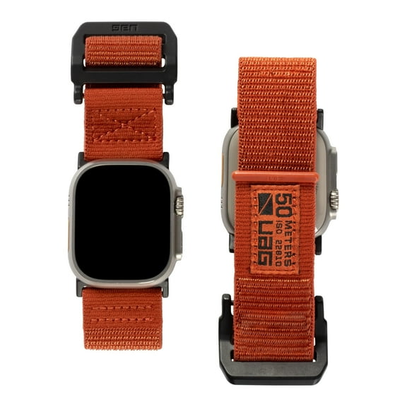 UAG Apple Watch Band 49/46/45/44mm iWatch Series Ultra 3/Ultra 2/Ultra/4-11/SE3/SE2/SE Active Sport High Strength Adjustable Replacement Strap, Rust