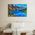 thumbnail image 2 of Elephant Stock Moraine Lake At Daybreak Photography Wall Art - Horizontal Canvas Wall Art - Living Room Wall Decor - Nature Canvas - Blue And Gray Decor - 39" x 26", 2 of 4
