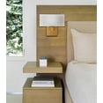 thumbnail image 3 of Claxy Gold Wall Sconces with Rectangle White Fabric Shade 2-Pack, 3 of 6
