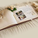 Guest Book Journal Acadia Tan By Gallery Leather - Libro Degli Ospiti In Pelle, Formato Orizzontale, 192 Pagine Rigate, Fatto A Mano In USA
