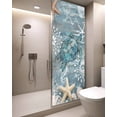 thumbnail image 2 of Window Privacy Film Coastal Turtle Stained Glass Window Film Decorative Sun Block Window Cover Summer Nautical Teal Beach Starfish Coral Window Clings Static Adhesive Sticker for Bathroom 29.5"x78.7", 2 of 7