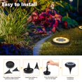 thumbnail image 2 of Solar Ground Lights Flacchi Solar Disk Light, paquete de 12, 2 of 6