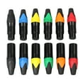 thumbnail image 4 of 5 pares de Conector XLR perfke adaptador de Cable de Micrófono Macho y Hembra azul, 4 of 9