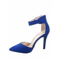 thumbnail image 2 of Young- 2 Women's Fashion Ankle Strap Buckle Slip On Pointy Toe Stiletto Pumps Shoes, 2 of 2