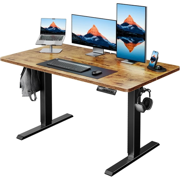 48 x 24 Inch Height Adjustable Electric Standing Desk, Sit-Stand Office Desk with 4 Memory Presets, Cable Management & Rounded Corners