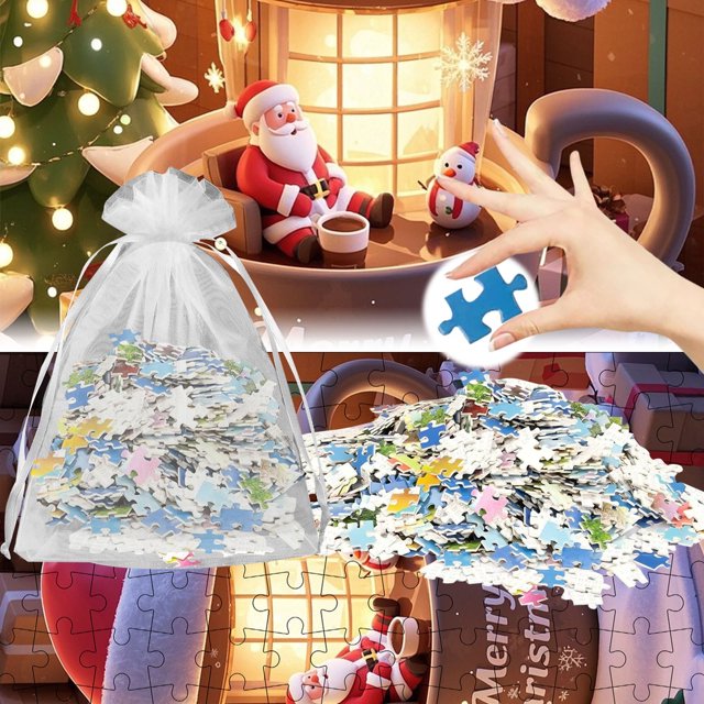 Christmas Puzzle For Children 130 Pieces Holiday Family Gift Paper Activity Game