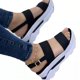 thumbnail image 1 of Sandalias de cuña para mujer, zapatos de plataforma baja, a la moda calzado de tacón, novedad de verano, 1 of 2