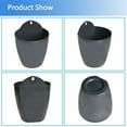 thumbnail image 4 of 7-Pcs 3.1" Black Wall-Mounted Plastic Plant Pots Decorative Flowerpots with Hooks & Absorbent Cotton Threads, Automatic Watering Plant Flowerpot 3.1 inches, 4 of 6