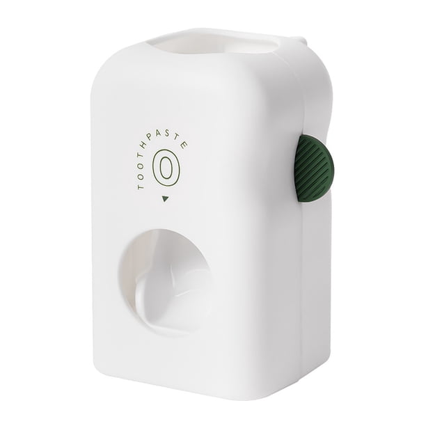 Exprimidor de pasta de dientes Dispensador de pasta de dientes pegajoso montado en la pared Exprimidor automático de tubos para baño, color blanco Eigraketly HA004282-01