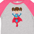 thumbnail image 4 of Inktastic Superhero Girl, Cute Girl, Brown Hair, Red Cape Girls Toddler T-Shirt, 4 of 5