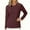 Wine, variant on GuzomFashion Womens Blue Long Sleeve Crew Neck Top - 100% Polyester Soft Raglan Sleeve Shirt, Slim Fit Ribbed Cuff, S-XXXL, Casual Daily Wear & Layering for Spring/Fall,Size 3XL