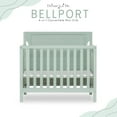 thumbnail image 5 of Dream On Me Bellport 4 in 1 Convertible Mini/Portable Crib in Light Seafoam Green, Non-Toxic Finish, Made of Sustainable New Zealand Pinewood, with 3 Mattress Height Settings, 5 of 8