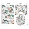 thumbnail image 3 of Pioneer Flower Floral Print Pattern Bathroom Rugs Sets 3 Piece,Toilet Cover Set,Absorbent Non Slip Bathroom Mats Sets with U-Shaped Contour Rug Toilet Rug Set, 3 of 5
