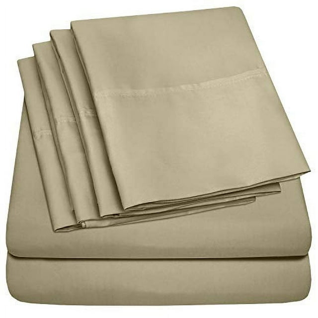 Sweet Home Collection 6 Piece Bed Sheets 1500 Thread Count Fine Microfiber Deep Pocket Set-EXTRA PILLOW CASES, VALUE, Full, Sage