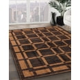 thumbnail image 3 of Ahgly Company Machine Washable Indoor Round Abstract Red Fox Red Area Rugs, 5' Round, 3 of 7