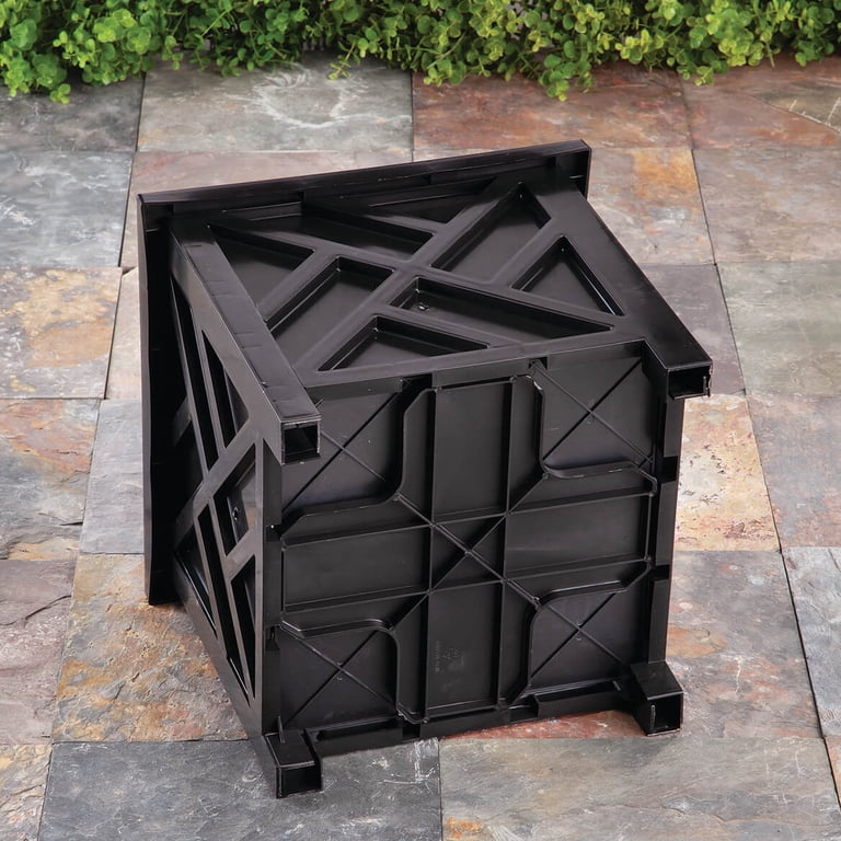 Fox Valley Chippendale Black Hardwood Planter, Outdoor Patio