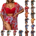 thumbnail image 5 of Summersalt swimsuits for women Tropical Island Swimwear Floral Print Bikini Three Piece Tankini Outfit For Swimwear Tops for Women Swimsuits for Older Women with Skirt Cute Swimsuit for Teen Girls un, 5 of 5