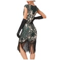 thumbnail image 6 of Elainilye Fashion 1920 Vintage Sequin Dress Studded Tassel Dress High-end Banquet Evening Dress Sleeveless V-neck Dress Prom Dress,Red, 6 of 6