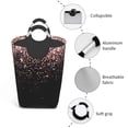 thumbnail image 4 of KLL Rose Gold Glitter1 Laundry Hamper,Large Canvas Fabric Lightweight Storage Basket Toy Organizer Dirty Clothes Collapsible Waterproof, 4 of 6