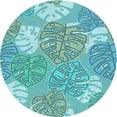 thumbnail image 1 of Ahgly Company Tapis d'Intérieur Lavable en Machine Carré Transitionnel Vert Mer Clair, 3 Pieds Carré, 1 of 7