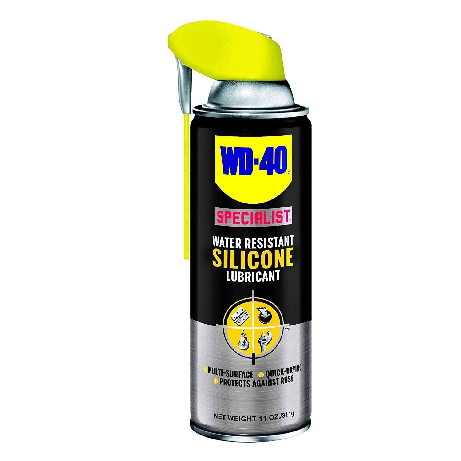 WD-40 Specialist Silicone Lubricant with Smart Straw - Water Resistant Spray - 2 Pack, 11 oz WD-40 Specialist Silicone Lubricant with Smart Straw - Water Resistant Spray - 2 Pack, 11 oz