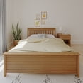 thumbnail image 2 of Max & Lily Queen Bed Frame, Solid Wood Platform Bed with Slatted Headboard for Kids, 2 of 9