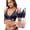 Indigo/Blush, variant on Wireless Bra for Women - Sports V-neck Comfortable Padded Bralette with Support Workout Tops Cami Crop Tank Tops S-XXL