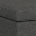 thumbnail image 3 of Owen Pouf de Rangement Carré pour Table Basse de 36 Pouces L en Tissu Aspect Lin Gris Ardoise, 3 of 7
