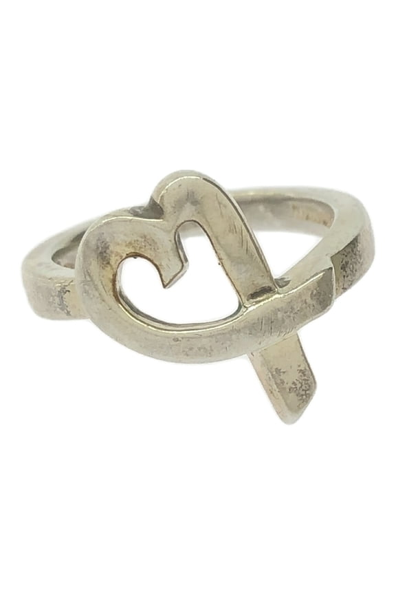 Pre-Owned TIFFANY & Co. Loving Heart Ring, Silver 925, Size 9, Women's, Mikunigaoka Store