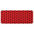 thumbnail image 1 of Polka Dots Kitchen Mat, Retro Vintage Pop Art Theme Old 60s 50s Rocker Inspired Bold Image Oval Shapes, Plush Decorative Kitchen Mat with Non Slip Backing, 47" X 19", Scarlet, by Ambesonne, 1 of 1