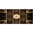 thumbnail image 2 of White Brown Rounded Fractal Flower - Floral Canvas Art Print, 2 of 3