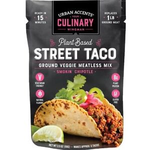 Urban Accents Plant Based Street Taco Meatless Mix - Vegan  Gluten Free