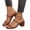 Brown, variant on Going Out Shoes, Kitten Heels for Women, Double Strap Block Heel Slides, Women's Square Open Toe Heeled Sandals Two Strap Mules Slip On Block Chunky Mid Heels Sandals, Brown 8