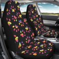 thumbnail image 2 of Uorisanigo Colorful Dog Paws Car Seat Cover for Front Seat Set of 2 Waterproof Stretch Polyester Fabric Cover Easy to Install for Additional Protection Universal Fit Most Cars, 2 of 7