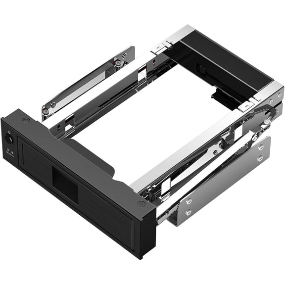 ORICO 5.25 to 3.5 Internal Hard Drive Adapter, Trayless Hot Swap Mobile Rack for 3.5 Inch SATA HDD SSD, Tool-Free Install with Front Access & On/Off Switch, Supports 6Gbps