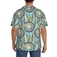 thumbnail image 3 of Lsque Boho Dreamcatcher 1 print Men's Cuban Collar Short Sleeve Shirt Summer Beachwear Casual Button Down Fashionable Vacation Leisure Shirt-Medium, 3 of 7