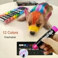 thumbnail image 2 of Dog Paint 12 Colors Washable Pet Safe Hair Dye Pet Fur Paint Grooming Dog Accessories Kit Pets Temporary Colors, 2 of 9