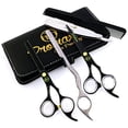 thumbnail image 1 of ProMax Professional 5 pcs Black titanium Barber Shears set 11-4625, 1 of 1
