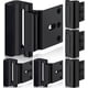 thumbnail image 1 of Paquete de 6 refuerzos de cerradura de puerta de seguridad para el hogar con 48 tornillos Cerradura de puerta a prueba de niños para puertas interiores Cerradura nocturna para defender su hogar (negro, 1 of 5
