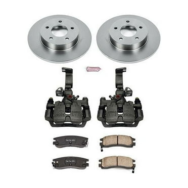 PowerStop Rear Stock Replacement Brake Pad and Rotor Kit with Calipers Fits: OLDSMOBILE Select Models KCOE1526F