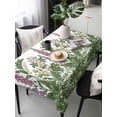 thumbnail image 2 of Spring Botanical Rectangle Tablecloth, Watercolor Floral Flowers Leaves Retro Rustic Waterproof & StainResistant Tablecloth, Washable Oil-proof Table Cover for Dining/Party/Wedding/Buffet 54x108 In, 2 of 9