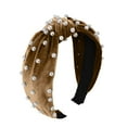 thumbnail image 3 of Weikingp Hair Accessories for Women Knotted Nail Pearl Headband Retro Middle Knot Velvet Headband Hair Accessory Hair Accessories for Girls Hair Bows for Women Headbands for Women (Clearance), 3 of 6